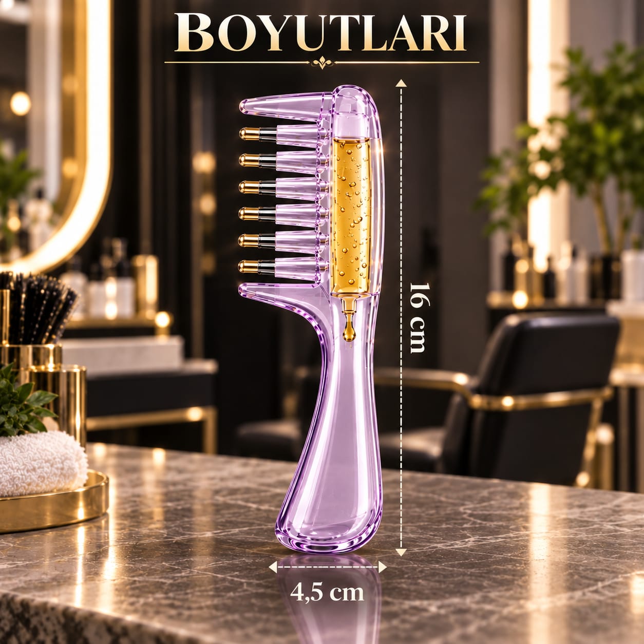 Serum Hazneli Saç Bakım Tarağı görsel 2